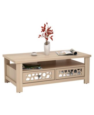 3-tier Coffee Table with 2 Drawers