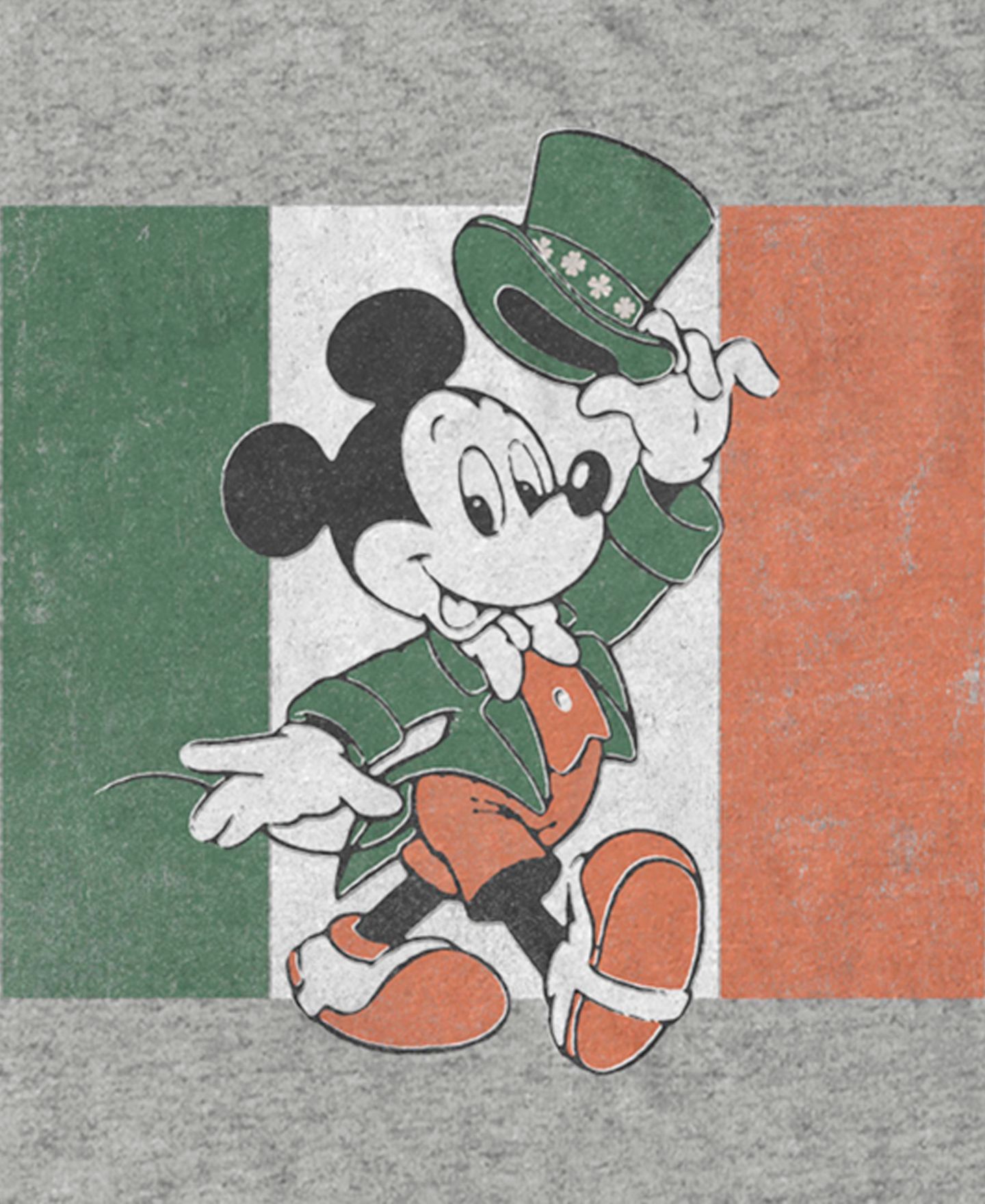 Мужская футболка Mickey Classic Vintage Luck Short Sleeve, цвет: Меланжевый — фото 3