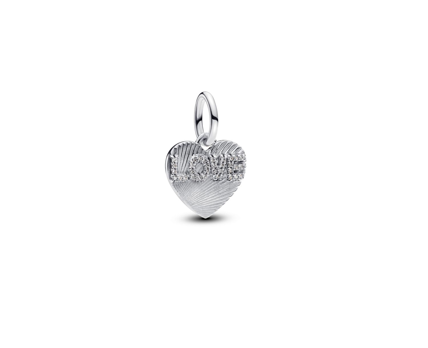 Sterling Silver Engravable Love Heart Dangle Charms