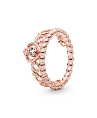 Gold-Plated Princess Tiara Crown Ring