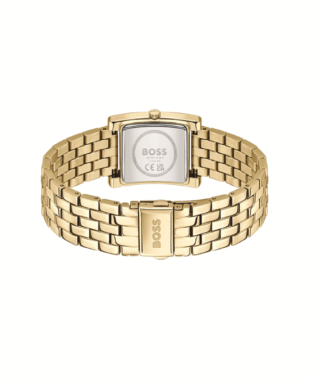 Hugo Boss Women's Lucy Quartz Basic Slim Ionic Plated Thin Gold Steel Watch, 23mm In Gold-tone