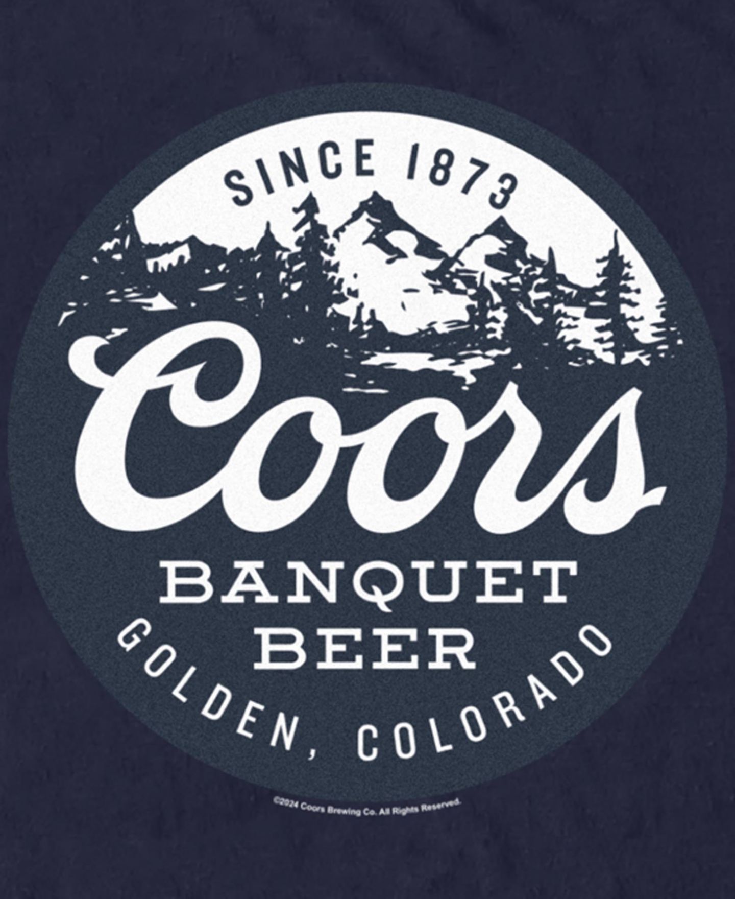 Мужская футболка Coors Brewing Company Coors Banquet Beer Short Sleeve, цвет: Тёмно-синий — фото 3