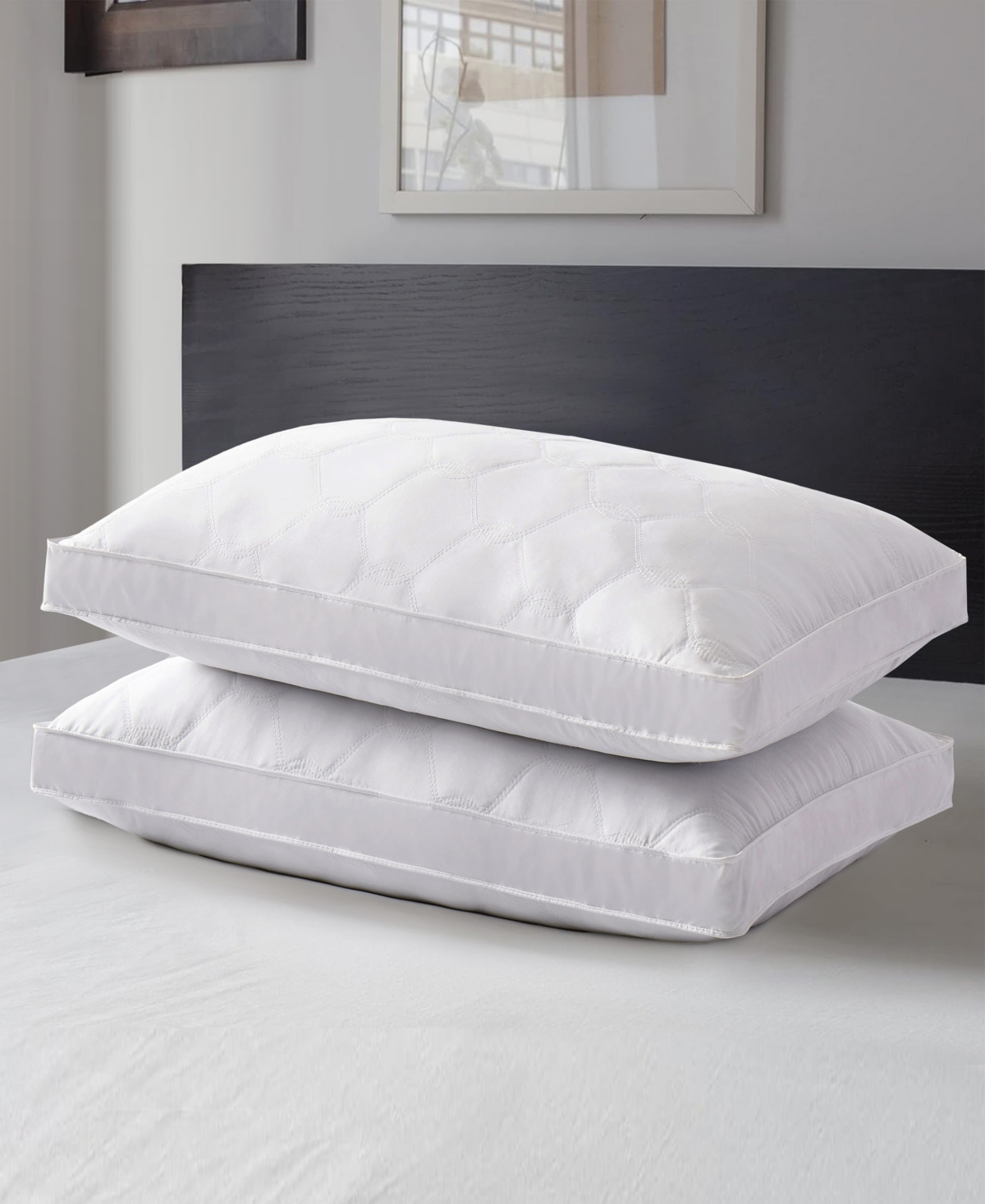 Unikome Soft Fluffy Luxury Goose Down Pillow, Standard In White
