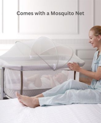 Baby Bassinet Bedside Crib with Mosquito Net