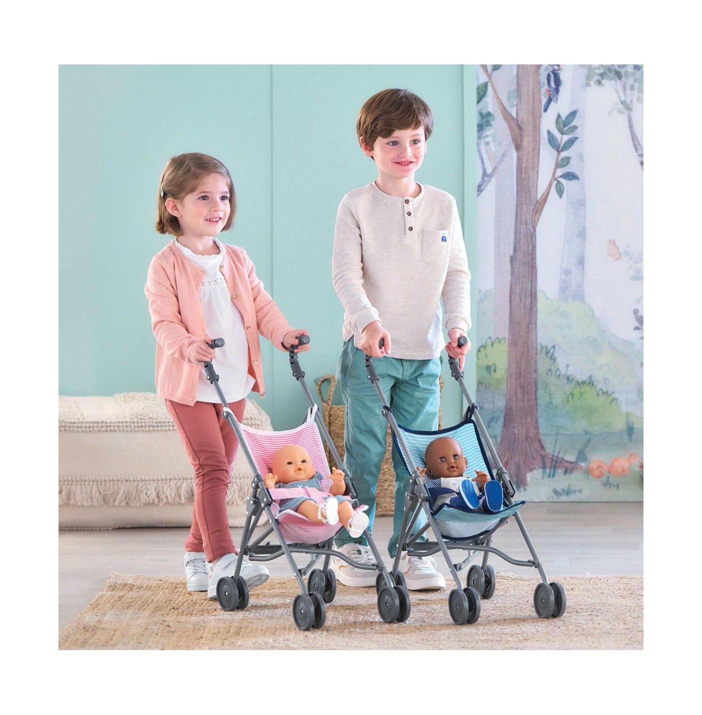 Зонтичная коляска для кукол Corolle, Sage Stripe, цвет: Синий — фото 4
