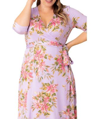 Plus Size Signature Print Wrap Dress