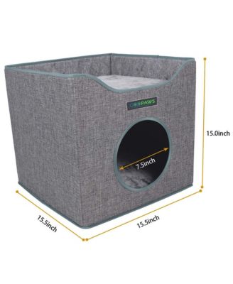 Foldable Cat Condo: Smoke Gray