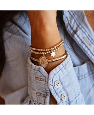 3mm Gold Filled Ball and Star of David Charm