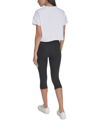 Women's French Terry 2-Tone Logo Crop T-Shirt