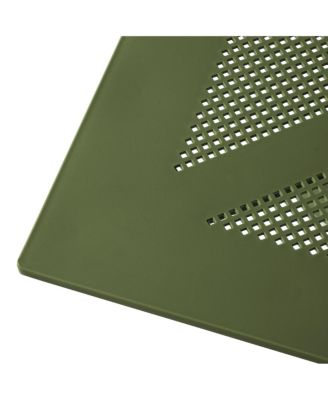 5-Piece Modern Square Patio Dining Table Set with Stackable Patio Dining Chairs