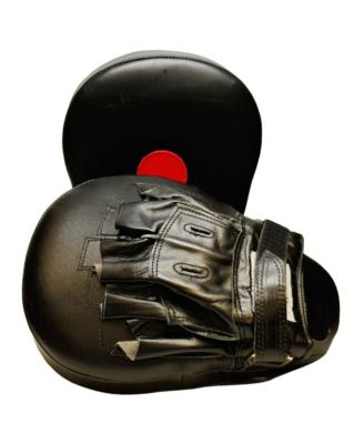 Amber Fight Gear Genuine Leather Extreme Curved Target Focus Punching Mitts for MMA, Kickboxing, Muay Thai Martial Arts Sparring with Wrist Support