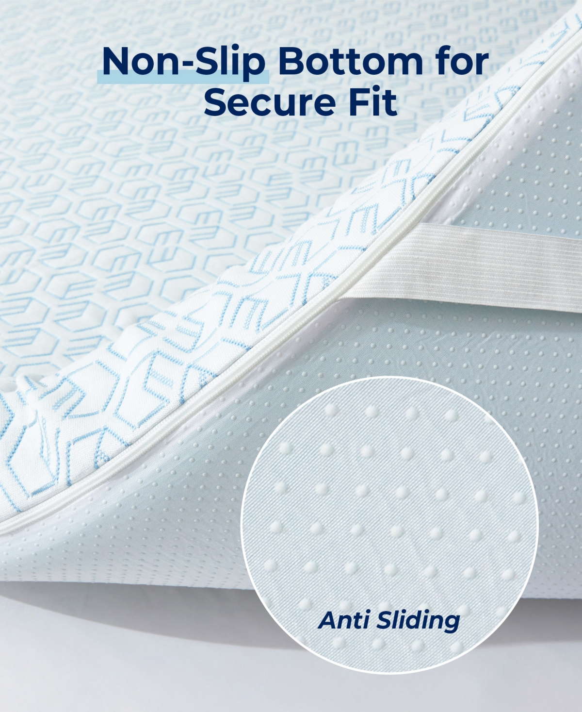 Unikome Ultra Soft Memory Foam Mattress Down Alternative Mattress Topper, Full In White