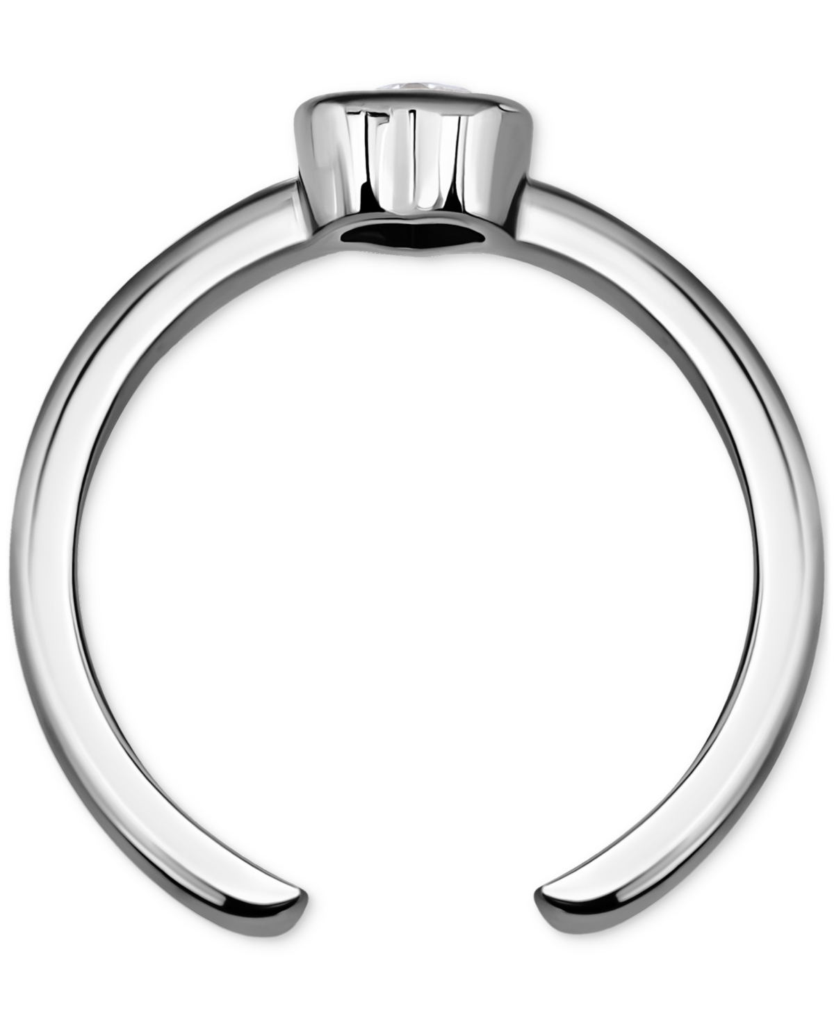 GIANI BERNINI CUBIC ZIRCONIA HEART ADJUSTABLE TOE RING IN STERLING SILVER (ALSO IN 18K GOLD-PLATED STERLING SILVER 