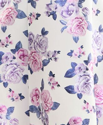 Juniors' Floral Print Sleeveless Fit & Flare Mini Dress