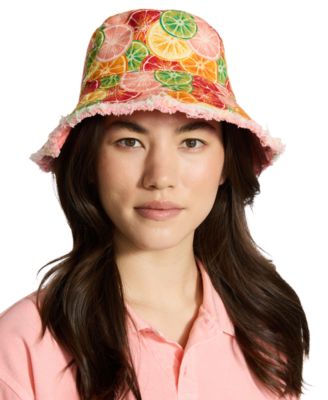 H-Fresh Sliced Citrus Printed Canvas Bucket Hat	