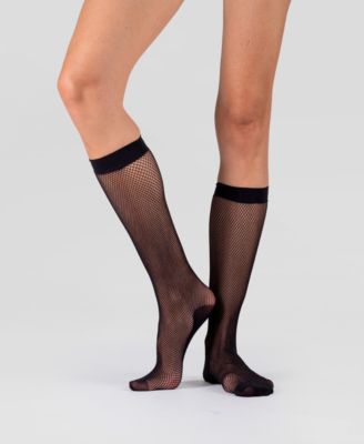 Women's Set of Two Fishnet Knee-highs