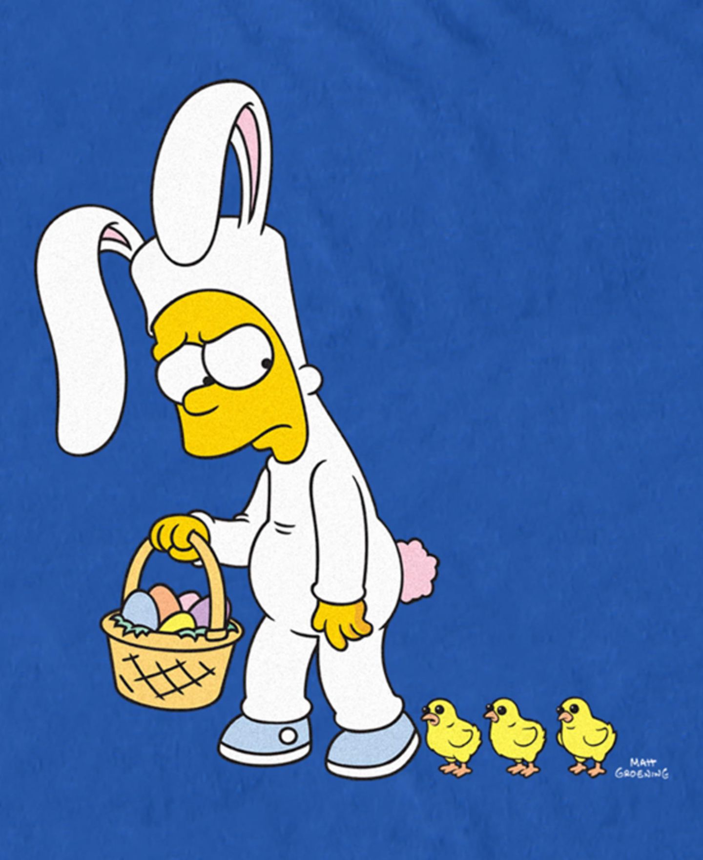 Мужская футболка The Simpsons Easter Bart Short Sleeve, цвет: Королевский синий — фото 3