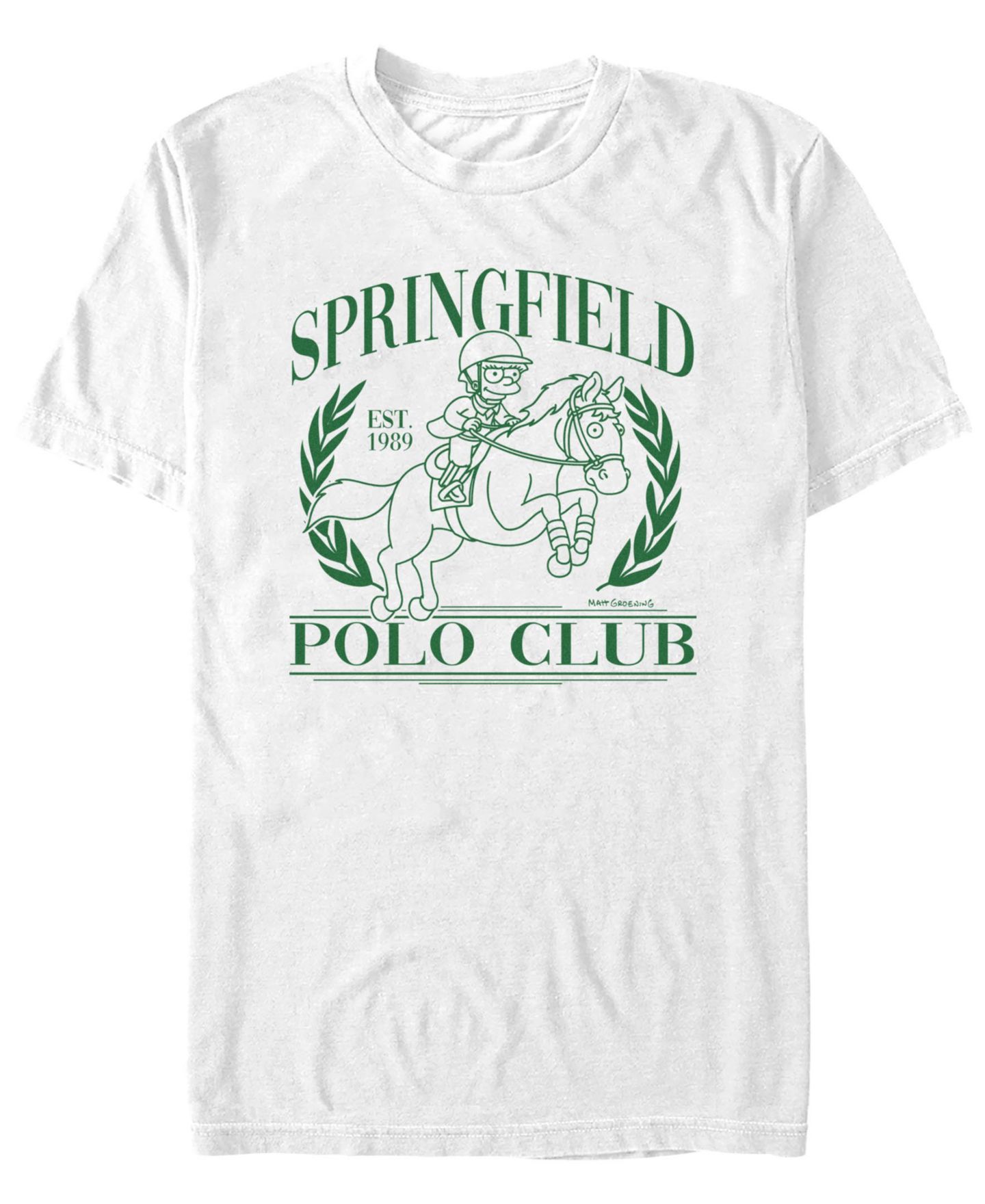 Мужская футболка The Simpsons Polo Club Short Sleeve, цвет: Белый — фото 1