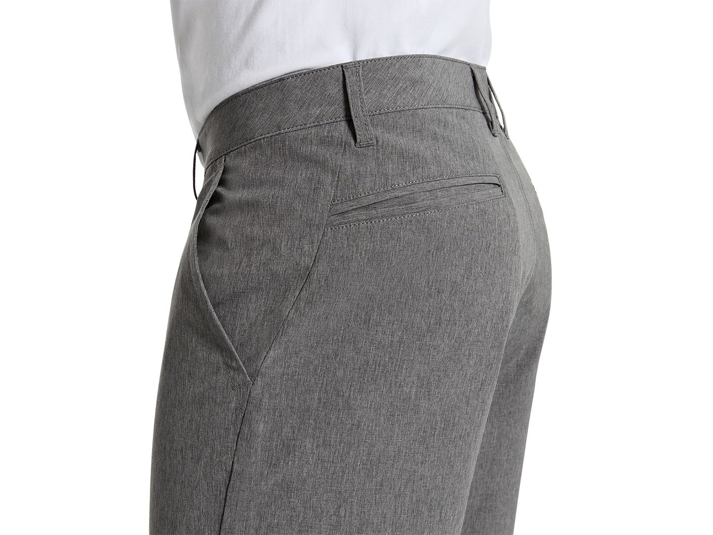 Мужские шорты Kenneth Cole Heathered Tech Performance 9" Shorts, цвет: Серый меланжевый — фото 4