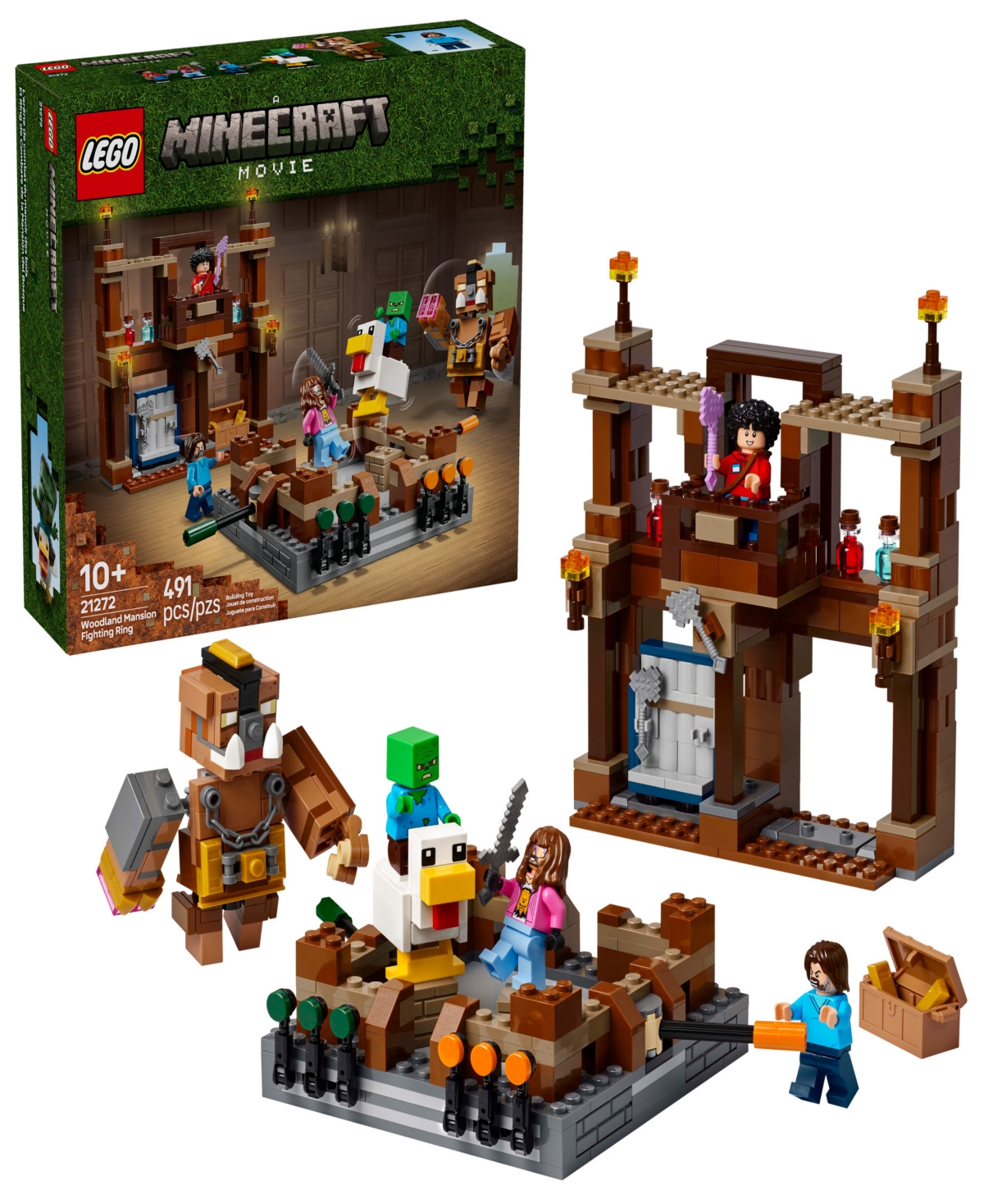 Lego Minecraft Building Set 21272, 491 Pieces In Multicolor
