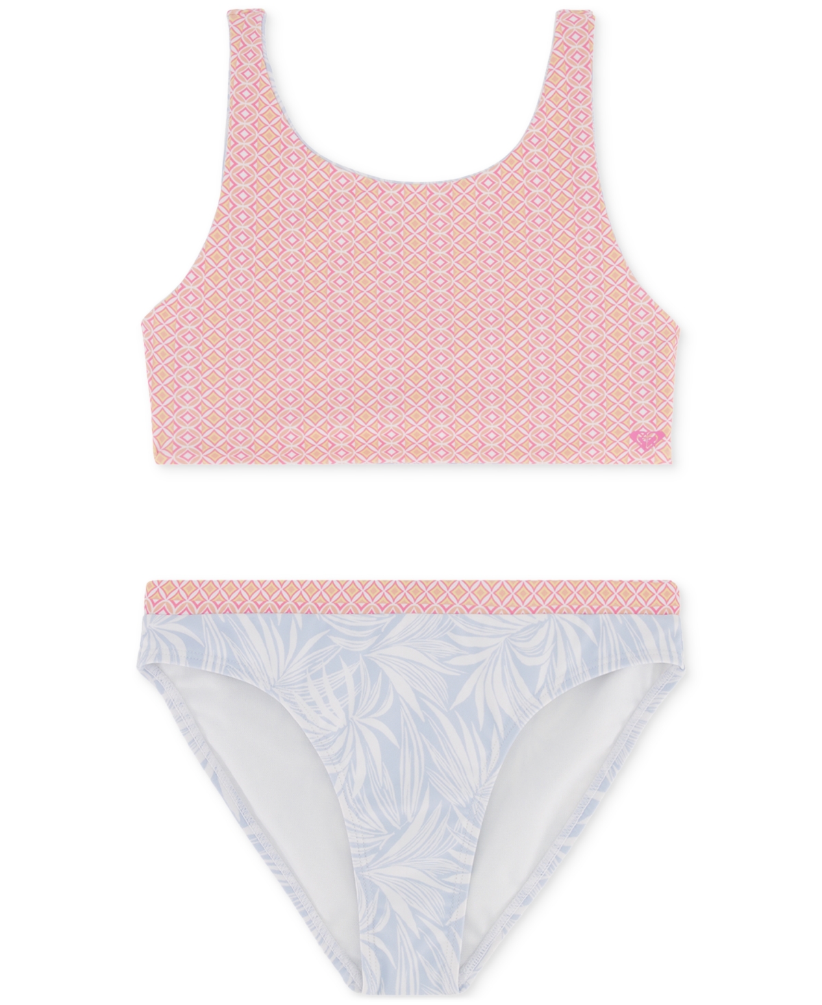 ROXY BIG GIRLS BALI BREAKS TWO-PIECE SWIMSUIT SET 
