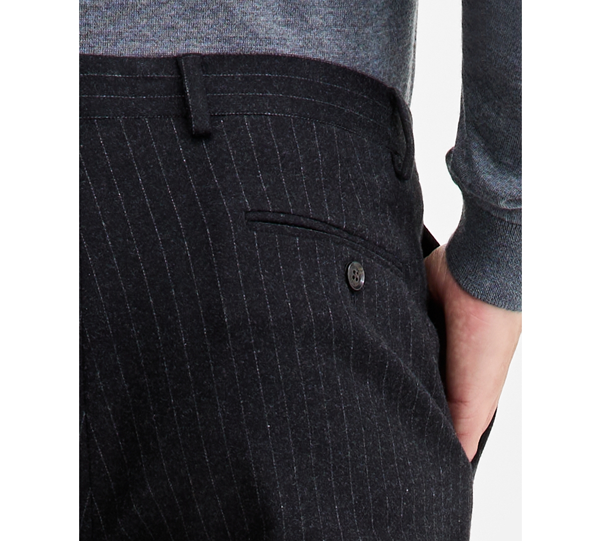 Tommy Hilfiger Men's Modern-fit Knit Pinstripe Suit Separate Pants In Black