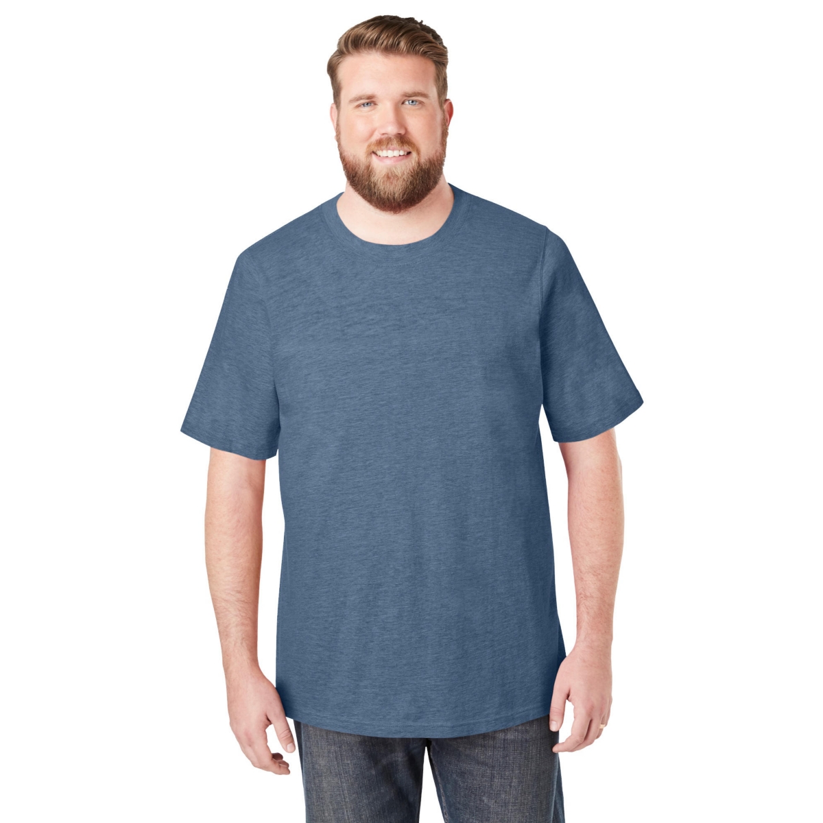 KingSize Big & Tall The Ultra-Light No Pocket Tee - Heather slate blue