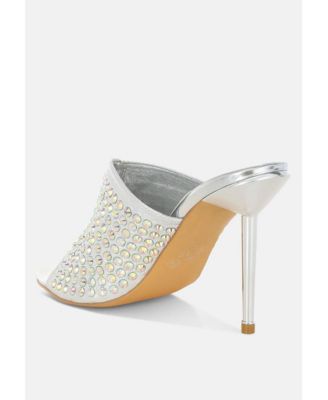 Farasha AB Rhinestone Slip-On Stiletto Heels