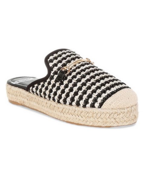 Женские сабо Rag & Co Himari Raffia Slip-On Mules, цвет: Чёрный