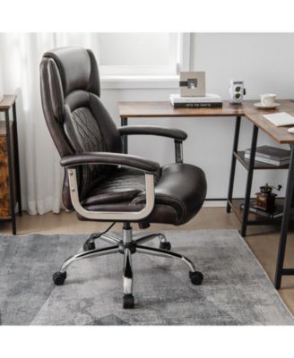 Height Adjustable Big and Tall Office Chair Computer Desk Chair with Metal Base