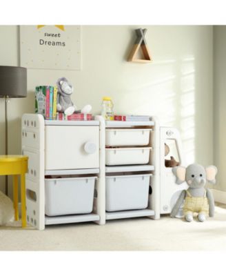 Toddler Truck Storage Organizer with Plastic Bins