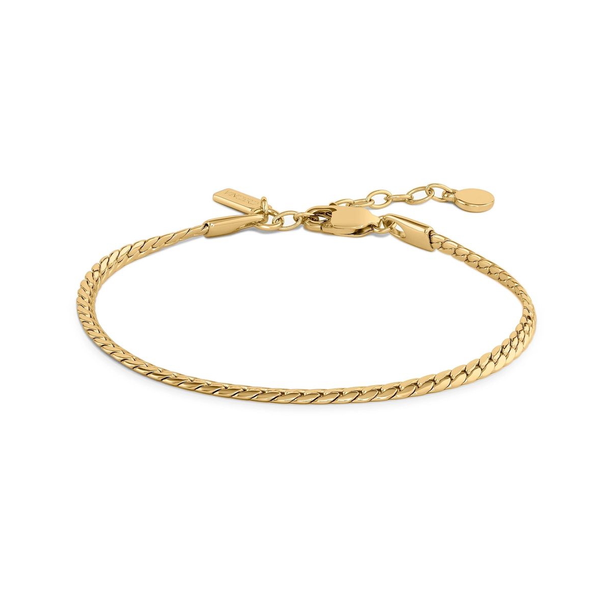 Women's Serpentine Chain Bracelet in 14k Gold-Plated Stainless Steel - Gold