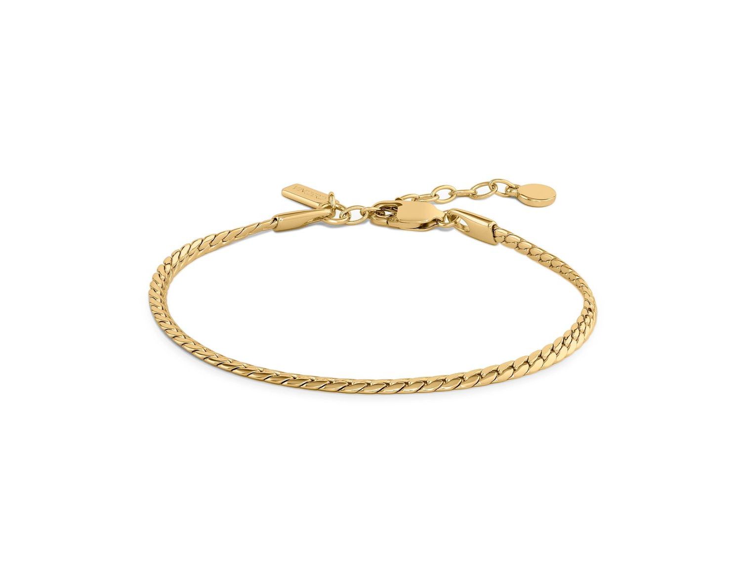 Women's Serpentine Chain Bracelet 14K Gold-Plated Steel