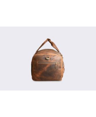 100% Full Grain Leather Duffel Bag - Only Duffel You will Need