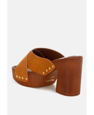 Mearsk Genuine Suede Leather Clogs