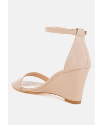 Womens Pobora Genuine Leather Slim Wedge Sandals