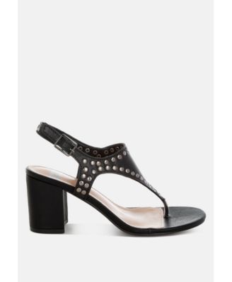 Womens Nerina Studded Genuine Leather Sandals