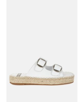 Palala Genuine Soft Leather Square Toe Espadrilles