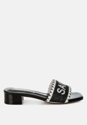 Poshta Saint Tropez Beaded Slip-On Heels