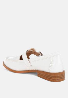 Rag and Co Womens Swenson Patent Pleather Mary Jane Loafers