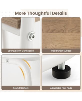 Clothes Rack Free Standing Storage Tower with Hanging Bar