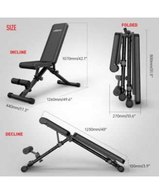 MD35 Adjustable Weight Bench 8x4x3x2 Positions- 700 Pounds Load Foldable Strength Training Benches for Full Body Workout Bench Press (With Fast Auto-lock Adjustments)