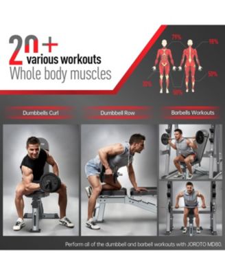 Weight Bench, Adjustable Workout Bench Press, Foldable Strength Training Benches for Home Gym Full Body Workout, Incline Decline Flat Utility Workout Bench