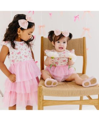 Toddler Girls Ditsy Floral Short Sleeve Tutu Dress