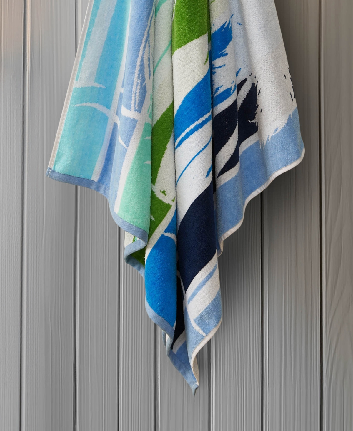 Lucky Brand Surf Stripe Cotton Beach Towel In Surf Stripe