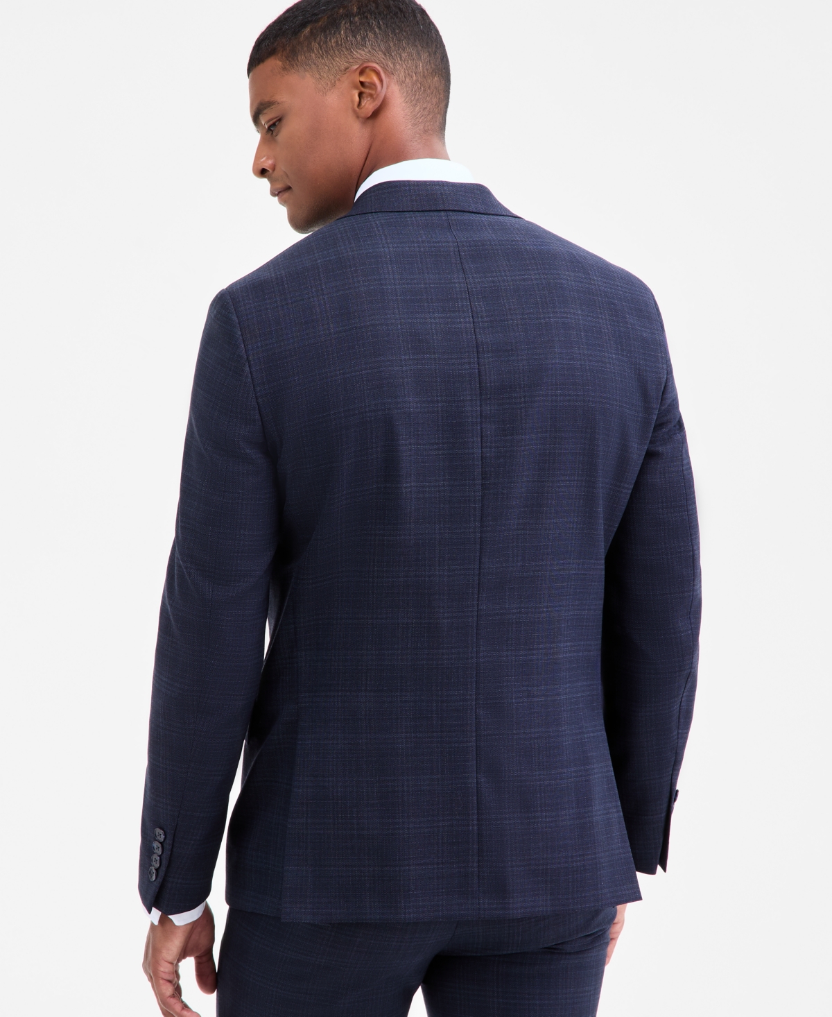 Calvin Klein Malbin Mens Wool Extra Slim Fit Two-button Blazer In Blue
