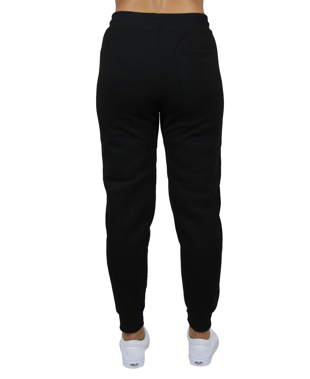 Shop Galaxy By Harvic Women's Loose Fit Fleece Lined Jogger Sweatpants With Zipper Pockets In Black