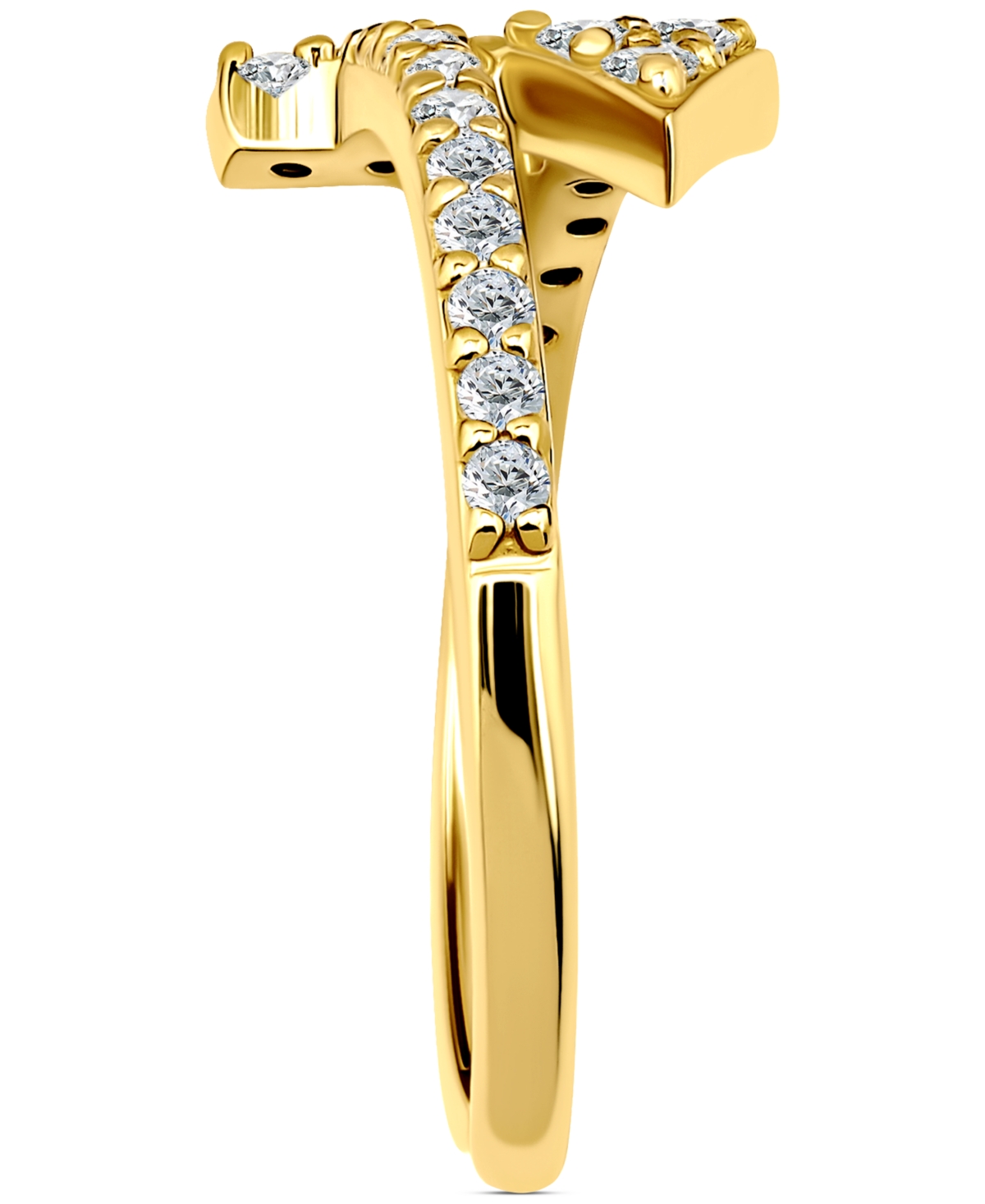 GIANI BERNINI CUBIC ZIRCONIA ARROW BYPASS ADJUSTABLE TOE RING IN STERLING SILVER (ALSO IN 18K GOLD-PLATED STERLING 