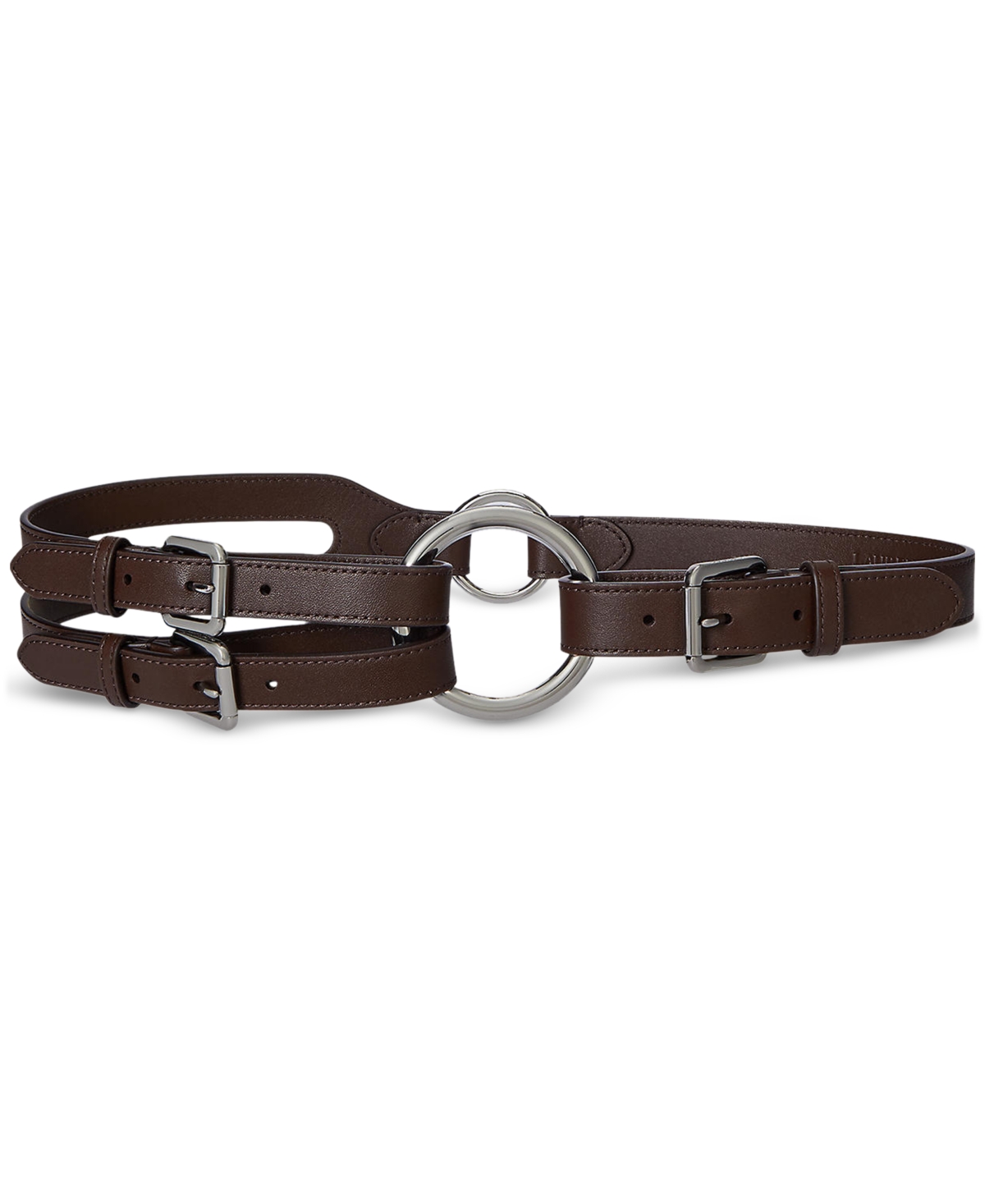 Ralph Lauren Tri-strap O-ring Leather Belt