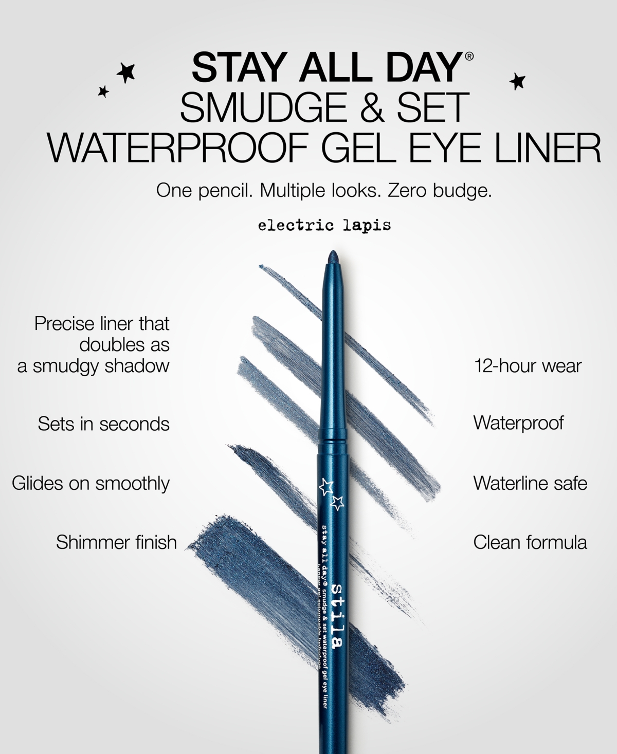 Shop Stila Stay All Day Smudge & Set Waterproof Gel Eye Liner In Electric Lapis
